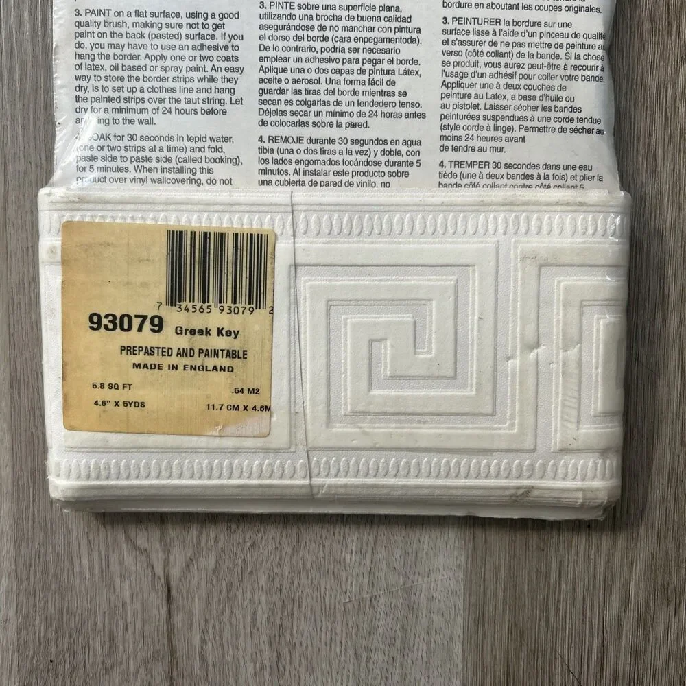 Super Fresco Paint N Hang Border Graham & Brown Art Deco GREEK KEY 4.6